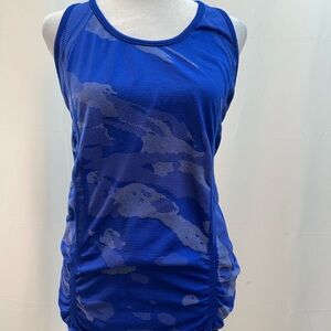 Athleta Royal Blue Camo Tank Top M